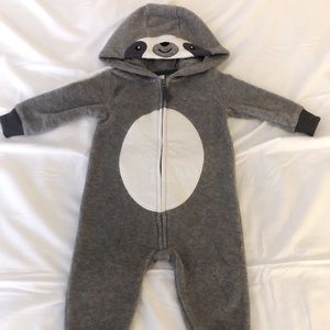 Carter’s Hooded Sloth Romper Costume 6 month